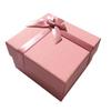 Pink Rectangle Gift Box with Bow for Watch and Cosmetics