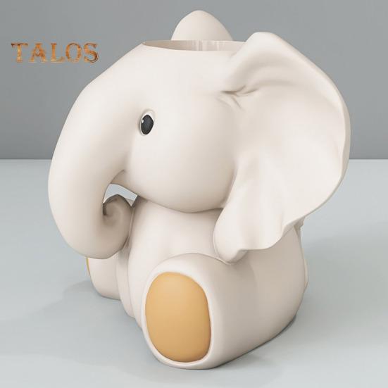 Słoń Uchwyt na długopisy Odporna na blaknięcie żywica Organizer na biurko Wielofunkcyjna dekoracja biurowa Idealne akcesoria na biurko