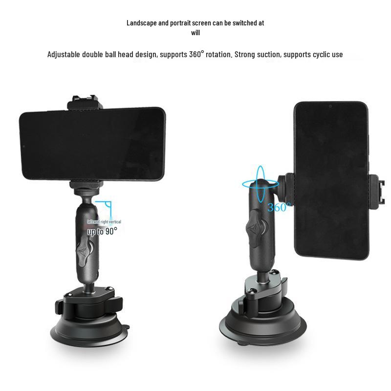 Strong Suction Cup Car Mount for Phone, Navigation, and Action Camera Shooting