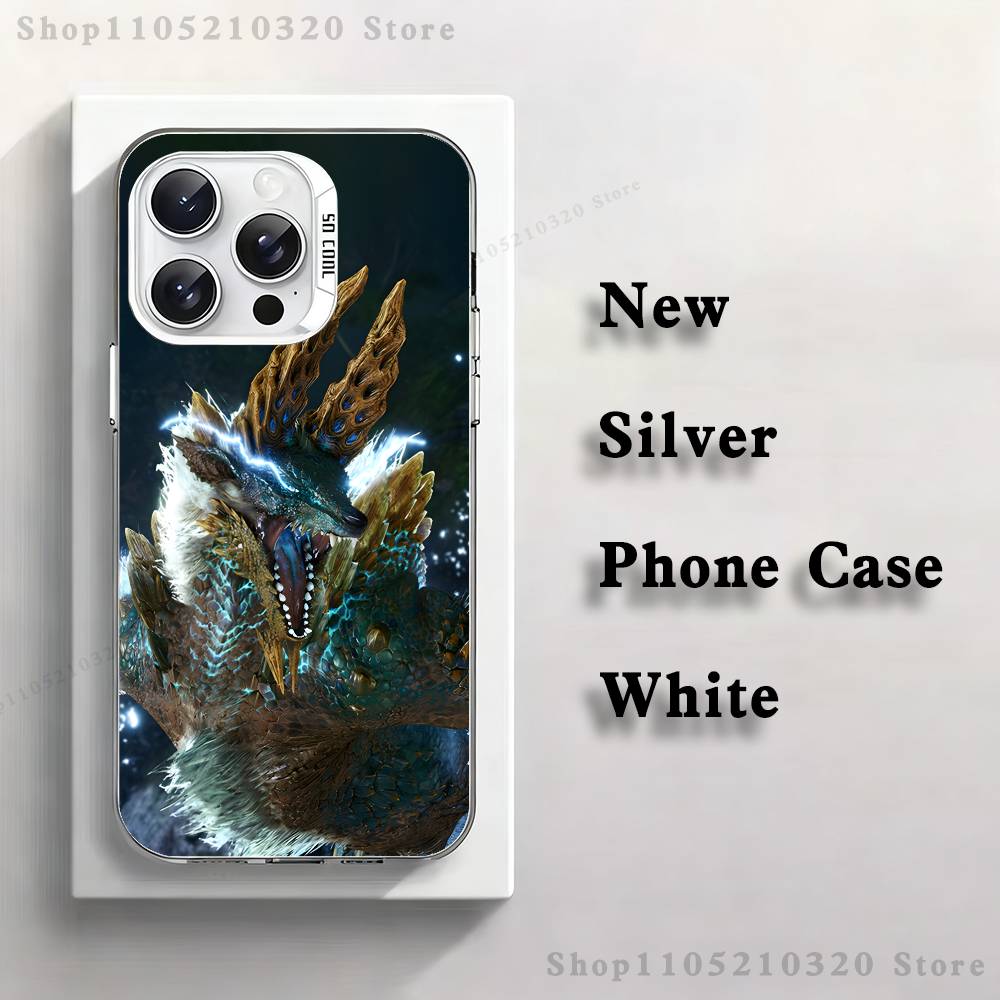 

Monster Z-Zinogre Hunter Phone Case For iPhone 17,16,15,14,13,12,11,Pro,Max,Plus,Mini,XS,SE Anti Fall White Matte Hard Bumper iPhone14Plus