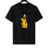 Pluto Cartoon Dog Graphic Black T-shirt