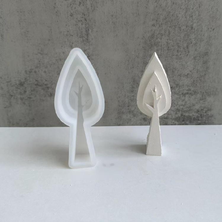 Gypsum Candle Silicone Molds for DIY Plasters Concrete Small Trees Resin Mould