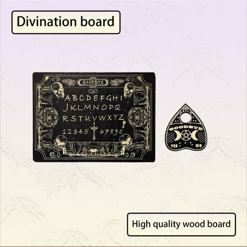 Wooden Divination Pendulum Board Metaphysical Message Board Large Wooden Spirits Board for Teens Adults Birthday Party