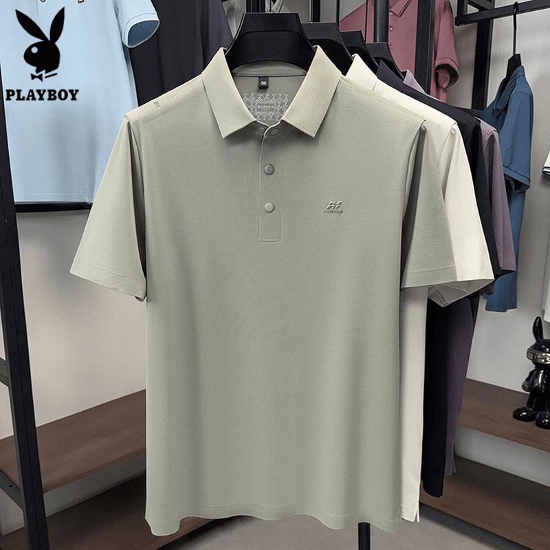 PLAYBOY Men s Quick-Dry Seamless Polo T-Shirt 50