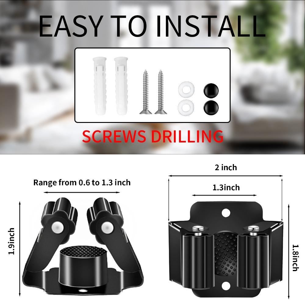 304 Stainless Steel Mop Holder Waterproof Wall Mounted Mop Storage Rack Storage Rack Hook Rack Wall Mounted Hooks Kitchen