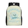 S-Sponges Anime Bobes Backpack for Men Women Waterproof School College Cartoon Bag Print Bookbags