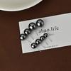 Retro French Black Pearl Earrings Light Luxury Elegant Temperament Versatile Fashion Earrings for Women