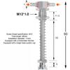 Robotic Arm Accessories Industrial Vacuum Small Head Suction Cups M12/M10 T-shaped External Spring Buffer Hardware Sucker Rod+
