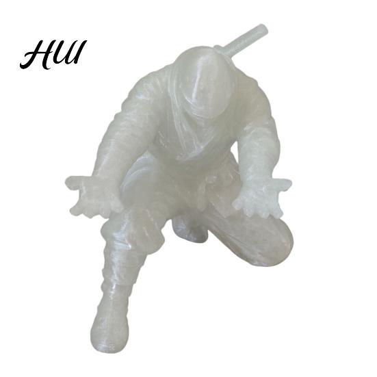 Ninja Desktop Decoration Pen Holder Kneeling Pencil Cool 3D Office Desk Printed Stand Gift for Teens Boys Adults Accessory
