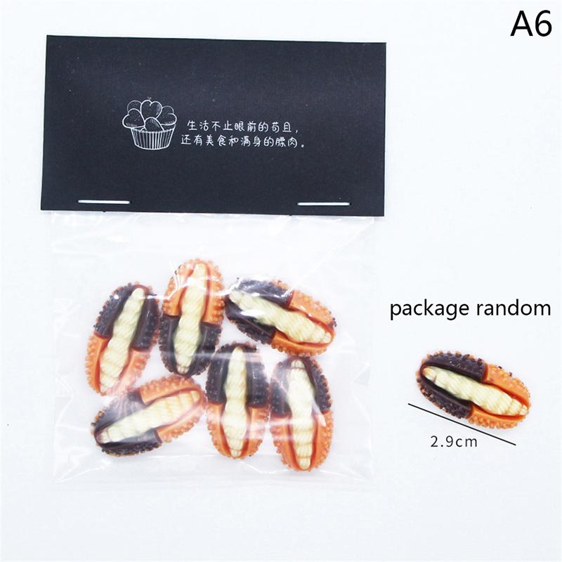 1 Bag 1/12  Miniature Simulation Bread Fruits Dollhouse Miniature Food Breakfast Snack Dessert Cookie Donuts Candy Kitchen Toys