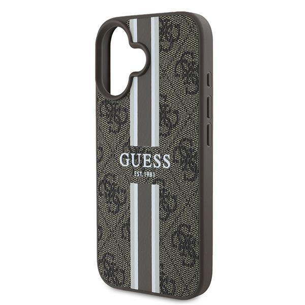 Étui pour iPhone 16 Plus Guess Hardcase 4G MagSafe Marron