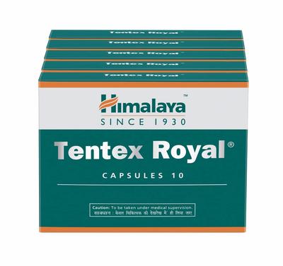 Tentex Royal Capsules, 10 X 5 Strip, Natural Energy & Performance Booster For Men, Total 50 Capsules