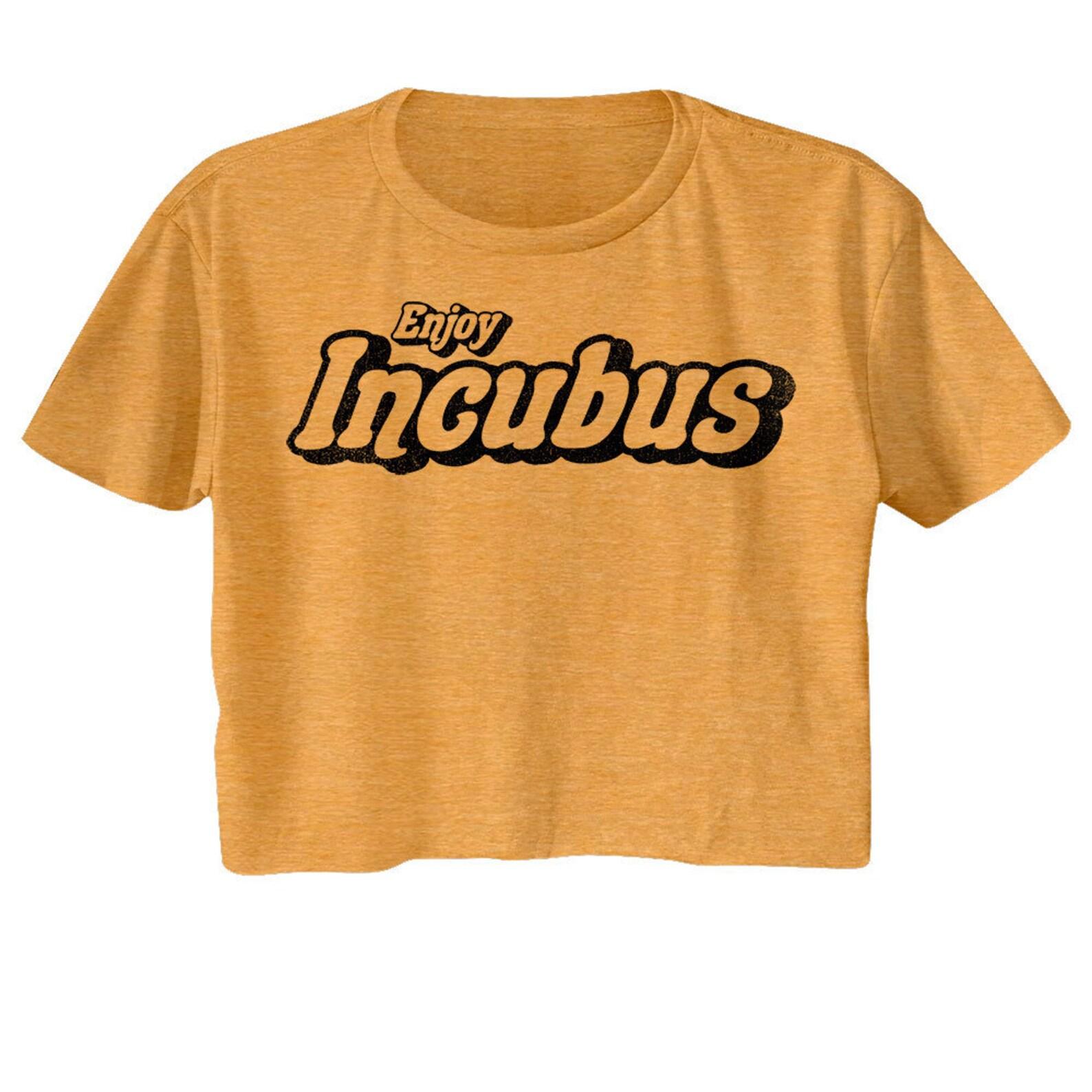 Incubus Enjoy Inubus Logo Antique Gold Women s Festival Cali Crop T-Shirt 2XL