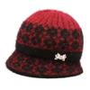 Autumn and winter warm middle-aged old lady hat grandma old man fashion knitted wool hat fleece thickened big eaves hat