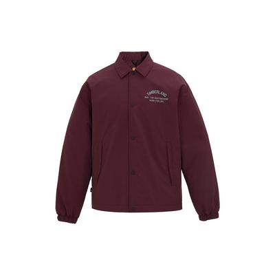 Buchstabenprint Atmungsaktive Gewebte Jacke für den Außenbereich Herrenjacke Dunkelrot A6JZD-I30