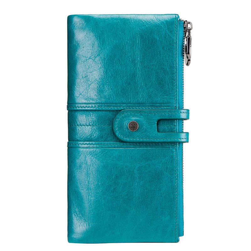 Fashion New Ladies Wallet Leather Casual Long Layer Cowhide Female Clutch