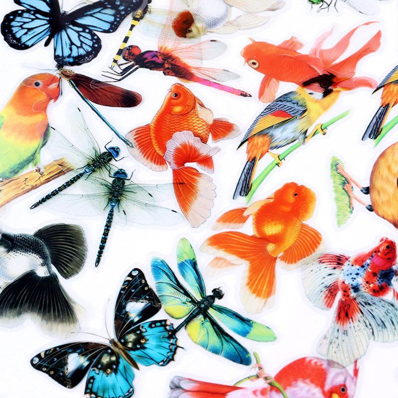4 styles 30 pcs Creative alien butterfly Dragonfly sticker Scrapbooking Decoration Collage Journal Diary Diy Sticker Stationery