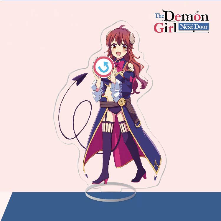 Anime Acrylic Stand Action Figure Toy The Demon Girl Next Door PVC Acrylic Stand Machikado Mazoku Desktop Stand Model Toy Gift