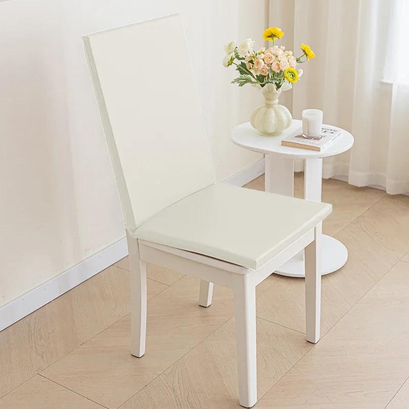 Waterproof PU Leather Chair Cover Thick Sponge Cushion Integrated Backrest Seat Cover Office Hotel Dining Seat Cushion Cover