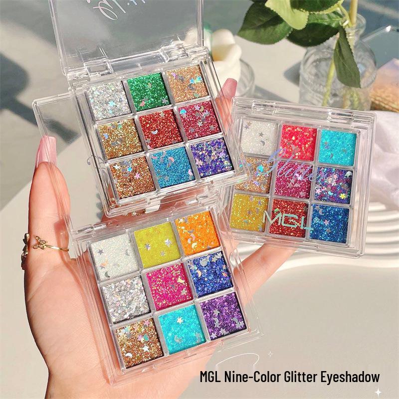 Colorful Nine-Color Sequin Glitter Gel for Stage & Performance Makeup