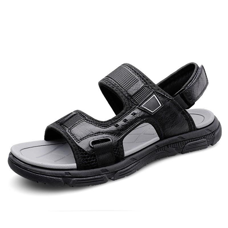 Men s Cross-Strap Slip-On Sandals - Summer Open-Toe Beach and Outdoor Sports Footwear 42 чёрный
