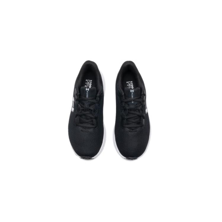 Under Armour  Charged Pursuit 4 Black White Women Sneakers 3028261-001