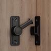 Door Lock Guard Latch Bolt 90 180 Degree Stainless Steel Toggle Latch Sliding Barn Door Lock Black Iron Right Angle Barn Lock