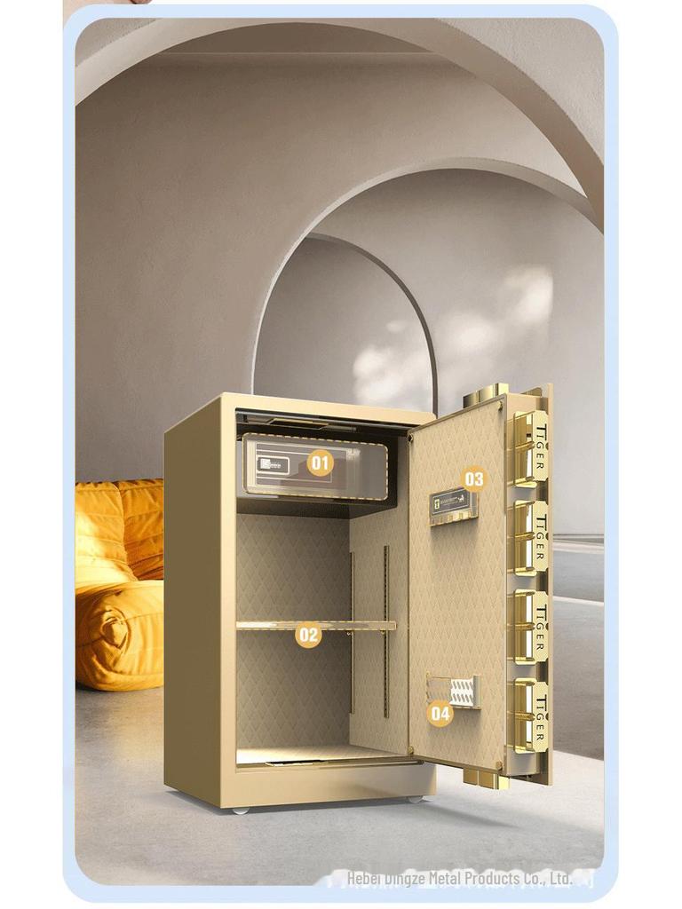 Tiger Brand All-Steel Fingerprint Safe for Home/Office - Anti-Theft Small Safe Deposit Box