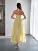 European-American Elegant Seaside Halter Neck Vacation Dress for Women - Spring/Summer 2025
