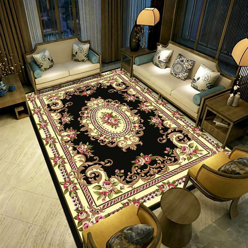 Persian Living Room Carpet  Bedroom Bedside Carpet Retro Ethnic Style Carpet Hotel Home Stay Carpet