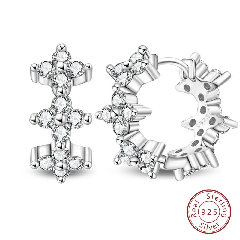 Inlaid Zircon Earrings 925 Silver Minimalist Butterfly Dragonfly Cute Claw Hoop Earrings Women Exquisite Party Jewelry