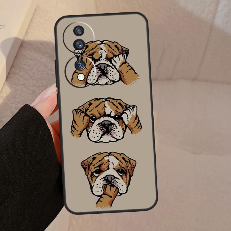 

Чехол для English Bulldog Pug For Honor Magic 5 6 7 8 Pro Для Honor X9d X9a X9b X9c X8c X8b 50 70 90 200 400 Lite Win Honor Win
