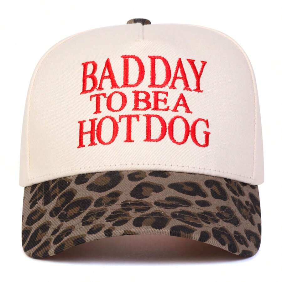 Bad Day To Be A Hotdog Embroidered Baseball Cap Unisex Casual Trucker Hat