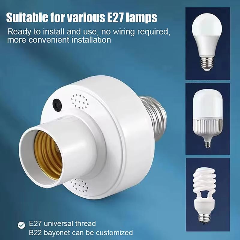 E27 Remote Control Smart RF 433MHZ Switch Light Bulb Socket LED Lamp Bases ON/OFF Room Chandelier Timer Switch Battery Powered