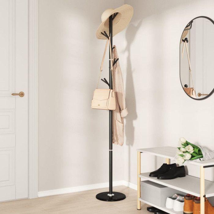 Porte manteau noir 175 cm fer enduit de poudre