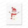 Pink Christmas Tree Snowman House Posters Canvas Painting Wall Art Pictures Winter Holiday Prints for Home Farmhouse Decoration