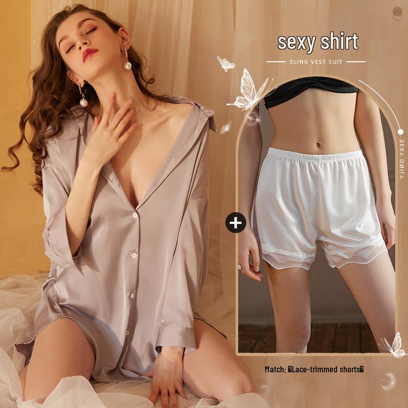 Xianyi Women's Sexy Boyfriend Style Summer Pajamas: Thin, High-End, Plus Size, Wearable Outside.