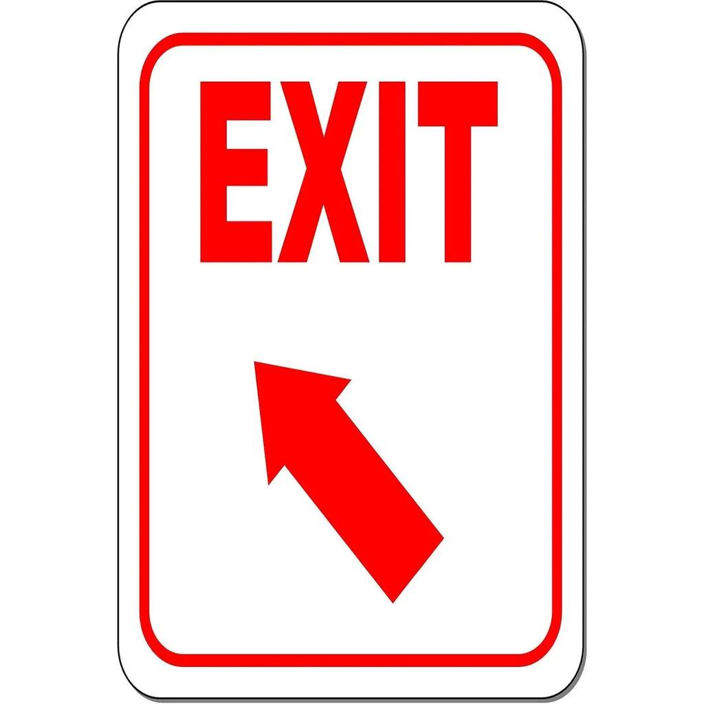 Vintage Ausgang Eingang Abbiegepfeil Metallblechschilder Poster Platte Wanddeko für Bars Garage Café Clubs Pubs Retro Poster Plakette