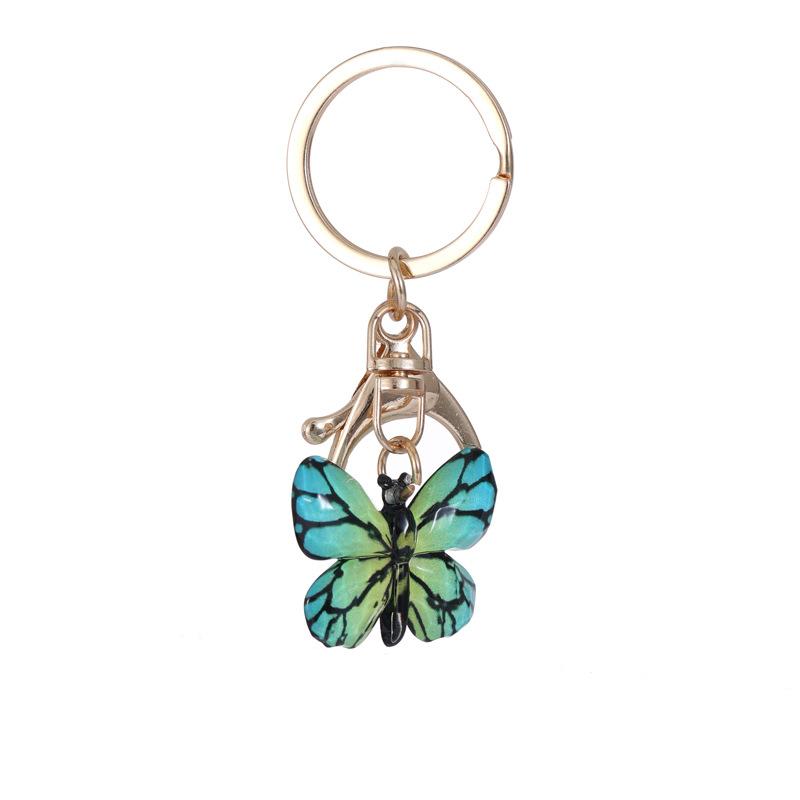 Gradient Color Butterfly Pendant Keychain Classic Retro Bag Pendant Practical Durable Backpack Hanging Accessory Fashion Gift For Best Friend