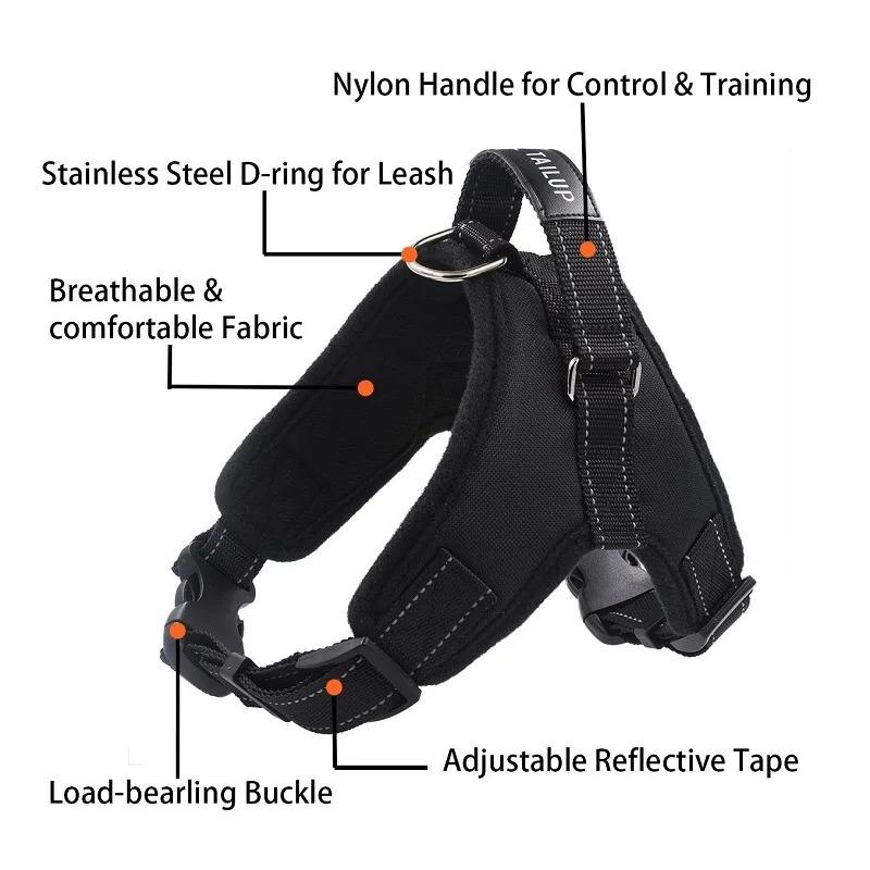 Classic Deluxe Edition High Quality A Large Dog Harness Outdoor Vest Pet Harness In Oxford