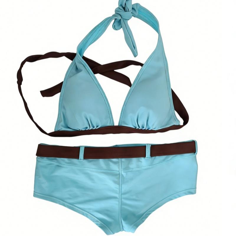 2026 New Pure Desire Sexy Flower Printed Japanese Seaside Resort Style Strap Bikini Set S