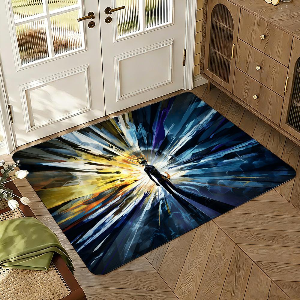 Disco Game Elysium Floor Mat Soft Thickened Absorbent Non-Slip Bedroom Living Room Door Mat Home Decor Flannel Rugs