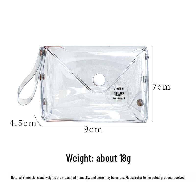 Women's Transparent Coin & Charging Cable Handbag Keychain for Travel & Storage