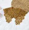 Vintage Shawl O-Neck Doll Fake Collar Shirt Women Hollow Crochet Lace False Collar Detachable Woman Half Shirt Faux  Col