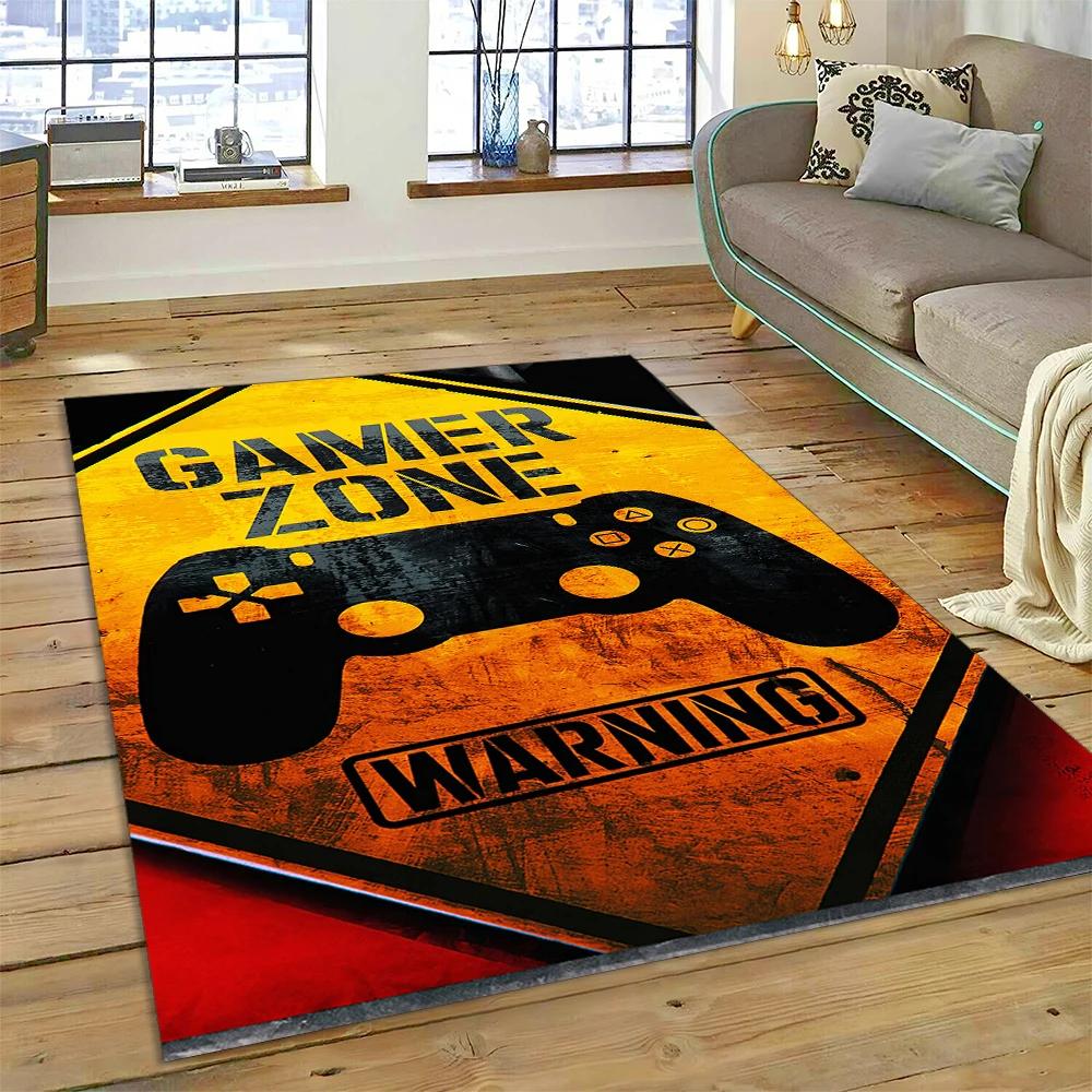 Alfombra de Dibujos Animados 3D para Jugador de Videojuegos, Alfombra para Sala de Estar, Dormitorio, Sofá, Felpudo Decorativo, Alfombra para Área de Juego Infantil, Alfombra Antideslizante para Piso