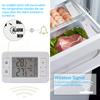 Kühlschrankthermometer Gefrierschrank LCD Digital Akustischer Alarm Kühlschrankmesser mit 2 Temperatursensoren Min/Max-Anzeige Innen Außen