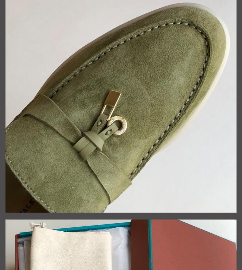 Europeiska & Amerikanska Mockasiner i Kohud - Mjuk Sula Brittisk Stil Slip-on Dam Casual Skor