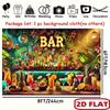 2D Summer Beach Bar Background Cloth Colorful Drinks Photo Booth Prop