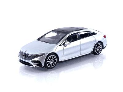 TrueScale Miniatures MINI GT Scale EQS 580 4MATIC Silver Metallic Finished Product 1/64 Mercedes-Benz Hi-Tech (Left-Hand Drive)