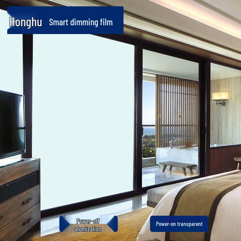 

Хунху Умное затемняющее стекло: Пленка для перегородки в ванной, меняющая цвет, с электронными шторами No